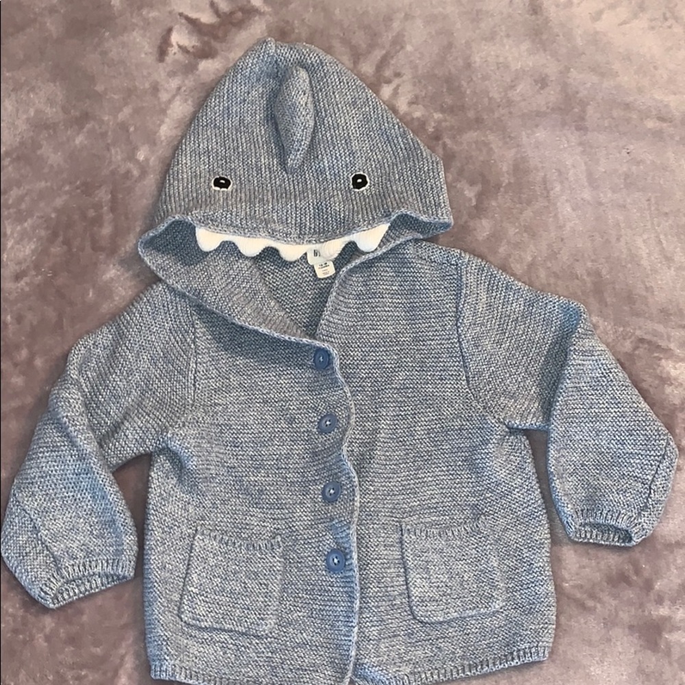 Shark baby sweater